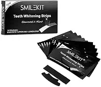 Fita Clareadora Branqueadora Dental Smilekit com Carvão Ativado Com 28 Fitas