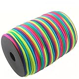 Material: poliéster JINGC HENMA Cabastero de 100 Metros Rainbow Paracord 4 mm 7 Hilos Rope 550 Cordo DE PARACHO Cuerda Escalada Mil Spec Paracorde Kit de Brazalete Exterior (Length(m) : 100 Meters)