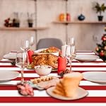 4 Pcs Carnival Tablecloths, Red and White Stripe Tablecloths, Red Plastic Table Cover, Circus Theme Party Decorations for Carnival, Movie Night, Kid's Birthday, Christmas (4, Red, 51'' x 86'') - Image 4