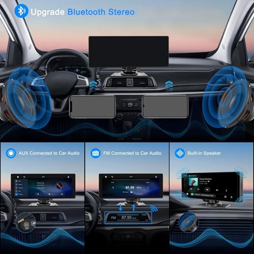 Carplay inalámbrico de 10.26 pulgadas con cámara de tablero y Android Auto 5