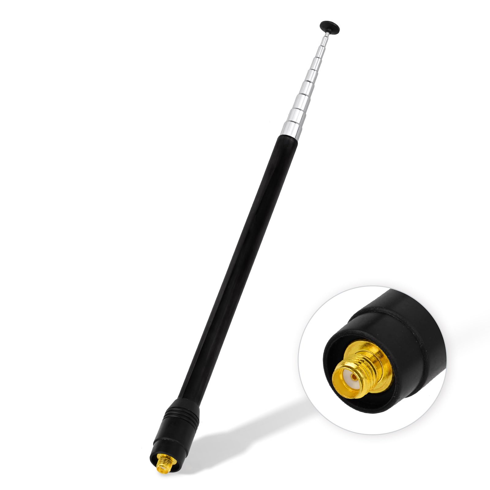 Eightwood Walkie Talkie Antenna Dual Band 144/430 MHz SMA Telescopica per Baofeng UV-82 UV-5R RT Quansheng