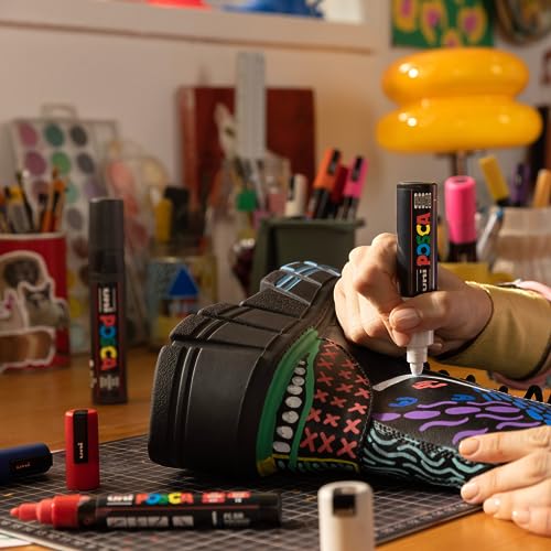 Uni-Ball 186399 - Marcatore Posca PC-17K, Con Punta Rettangolare Extra Larga, Nero, 1 Pezzo - 5