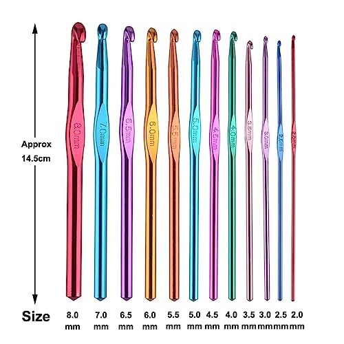 Image of ADW CRAFT'S Crochet Needle Single Size(12 Size Available)| 12 Pcs Crochet Needle Set||Aluminum Multicolor Crochet Hooks Needle|Crochet Needle|Crochet Needle Set | Crochet Needle Kit (3.5 mm / Single Pcs(Pack of 1))