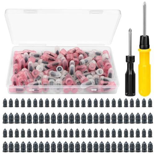 Image of Linkstyle 100PCS Tire Repair Screws, Screw-in Tire Plugs, 2 Screwdrivers