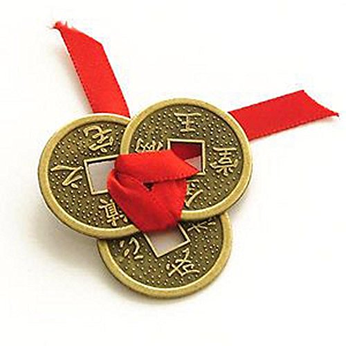 THREE LUCKY FENG-SHUI COINS.