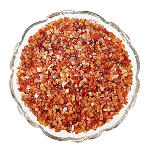 Image of Reiki Crystal Red Carnelian Chips Stone for Vastu Natural Red Carnelian Crystal Chips for Aquarium Home Decor Garden Table Decor Stones Pebble Reiki Gemstones 1 Kg