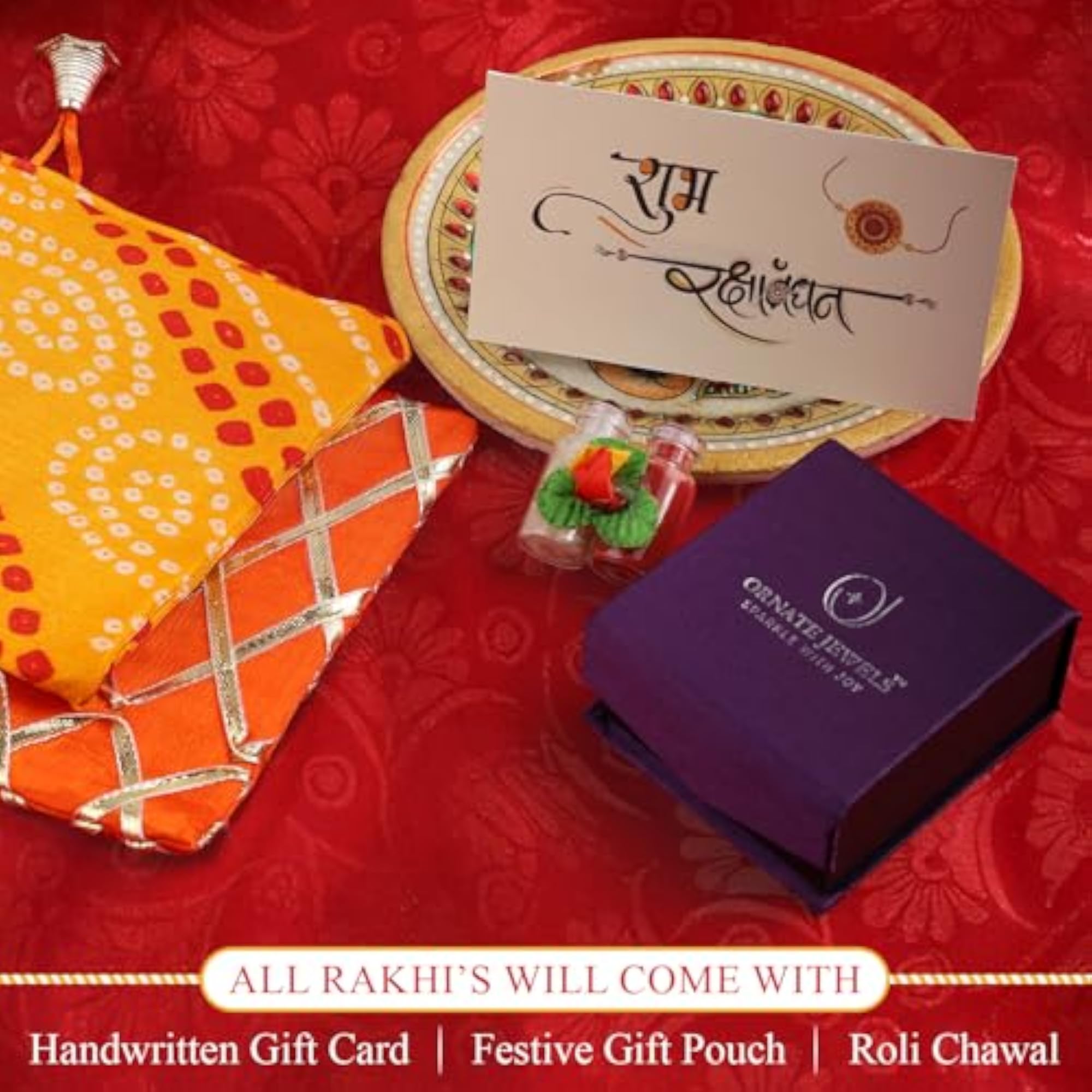 925 Silver American Diamond Swastik Rakhi Bracelet