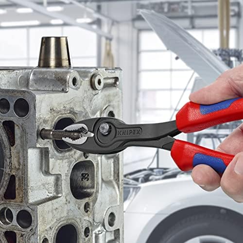 Knipex TwinGrip Szczypce chwytające czołowe fosforanowane, czarne, z wielokomponentowymi nasadkami 200 mm 82 02 200 SB