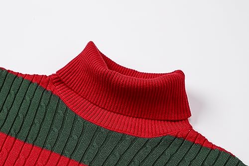 QZH.DUAO Men's Casual Slim Fit Turtleneck Pullover Sweaters Tops with Twist Patterned4