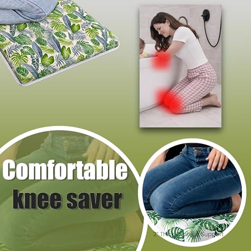 Image of Supa Ant Bath Kneeler -8 Suction Cups & 2 inch Padding.Certified Non Toxic Bath Kneeling Pad for Bath Tub & 5 Bath Toy Organizer. Fast Dry Baby Bath Kneeler and Elbow Rest Pad Set Leaf