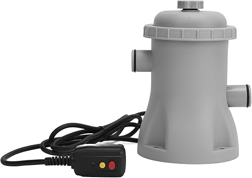 Yunseity Bomba de filtro de cartucho transparente para piscina, bomba de filtro de piscina ABS 330 galones de bajo ruido para uso residencial