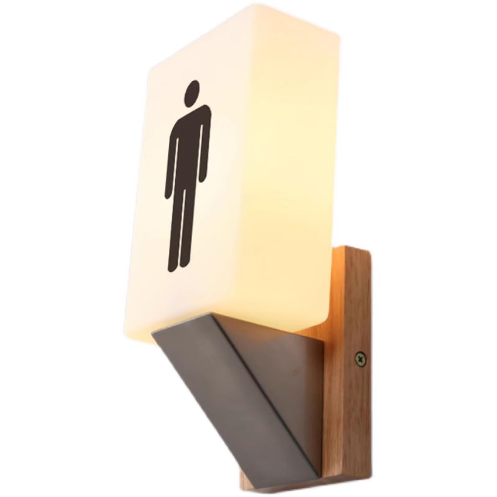 Segnali per servizi igienici, Targa for porta del bagno in acrilico, montaggio a parete(C)