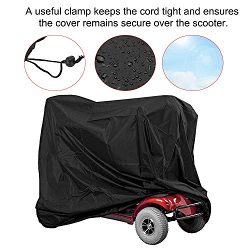Cape De Pluie Pour Scooter De Mobilité Et Fauteuil Roulant - Imperméable Oxford Revêtu Argenté, Panneau Transparent