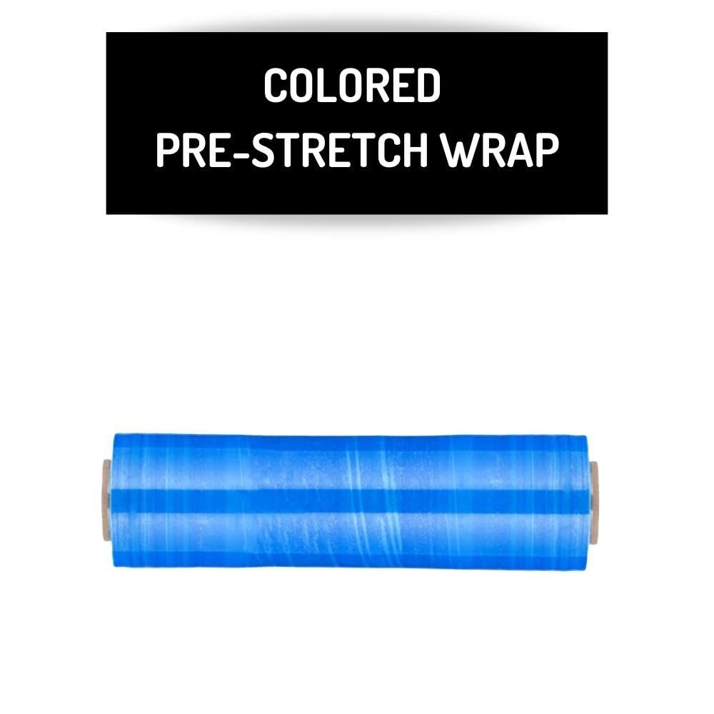Shield Wrap Blue Stretch Wrap, 15 Inch x 1476 Feet, 4 Pack, Tinted Pre-Stretched Shrink Wrap Film for Moving, Packaging, Pallet Wrapping