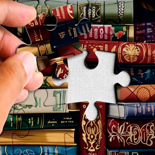 Rompecabezas Jigsaw Vintage Biblioteca 1000 Piezas para Adultos, Puzzle Artístico Desafiante con Pintura Estética miniatura 3