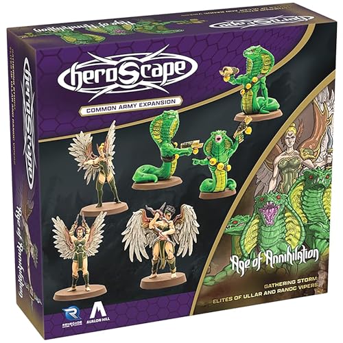 Renegade Game Studios Heroscape Elites of Ullar & Ranoc Vipers Exp | Miniatures Combat Set con 6 Figuras Preensambladas, mecánicas Blade Dance y habilidades de Hipnosis, Compatible con Master Sets