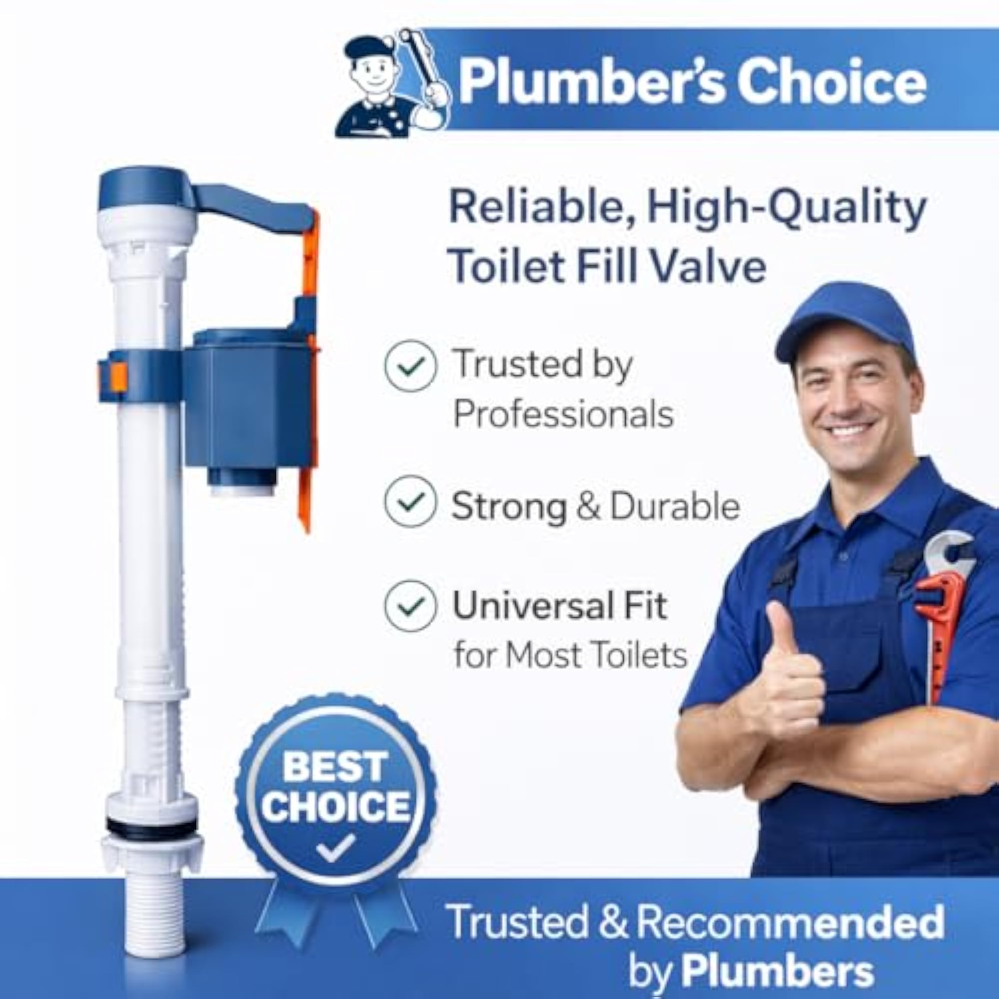 Adjustable Toilet Flush Tank Fill Valve