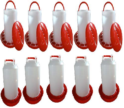 TM&W-Chicken, Quail and All Other Birds Feeders & Drinkers Qty- (11Litre Drinker-5 PCS and 9 KG Feeder -5 PCS=10 PCS Total) (B08HSDLVXS) Amazon Price History, Amazon Price Tracker