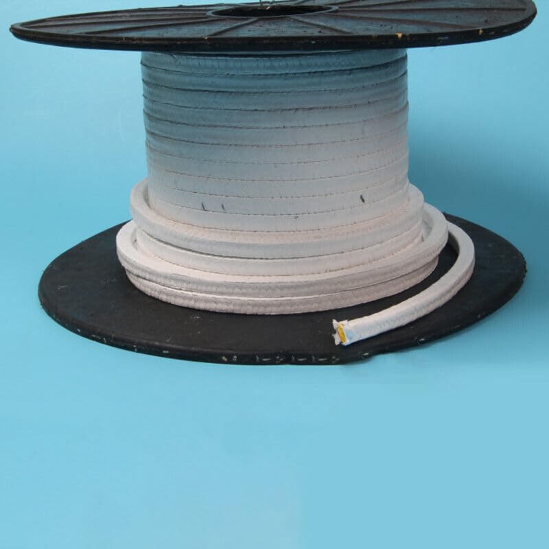 PTFE Sealing Strip PTFE Gland Packing Rope Oil-Free Corrosion-Resistant 4mm~30mm (20mm*20mm,Length1M)
