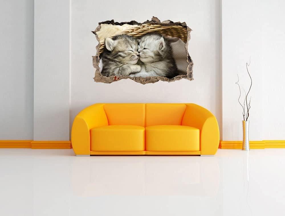 Adesivi Da Parete Per Porte Di Cartone Animato Murali Camera Da Letto Decorazione Cameretta Per Bambini Decorativi Per Armadio-Gatto Dagli Occhi Grandi Disegnati A Mano_Grande