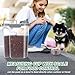 TBMax Large Cat Food Storage Container, Portable Dog Food Container with Upgraded Large Spout and Cup, Travel Pet Food Storage Dispenser for Small Animal Kibble Storage, Bird Seed Container - Grey