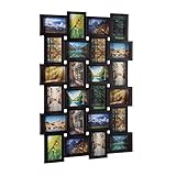 Momentos inolvidables:Gracias al marco para 24 fotos mantendrás tus recuerdos vivos en un magnífico instante – Decoración de pared para diseñar uno mismo – El listón está disponible en negro.