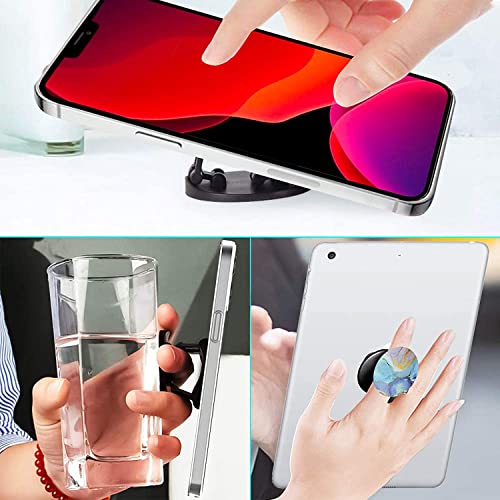 Cell Phone Stand,Cell Phone Finger Foldable Holder Grip For Smartphones And Tablets -Skull Black （3 Pack） #TOP6