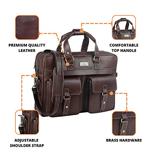 Genuine Leather briefcases for men 17 inches computer bag for mens | Laptop bag, Work bag, Business and Office Bag3