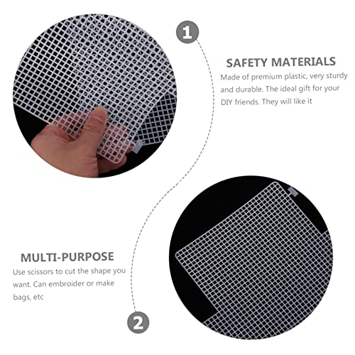 Image of Deer Style Plastic Mesh Sheets 4- .75X14.37 Inch DIY Mesh Sheets for Handmade Bags Crochet Canvas Grid Accessories for Craft Projects