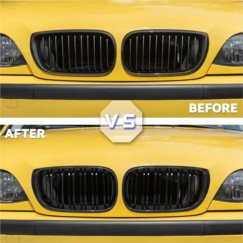Calandre Noir Brillant pour BMW E46 Berline Design Large Modifié 2002-2005
