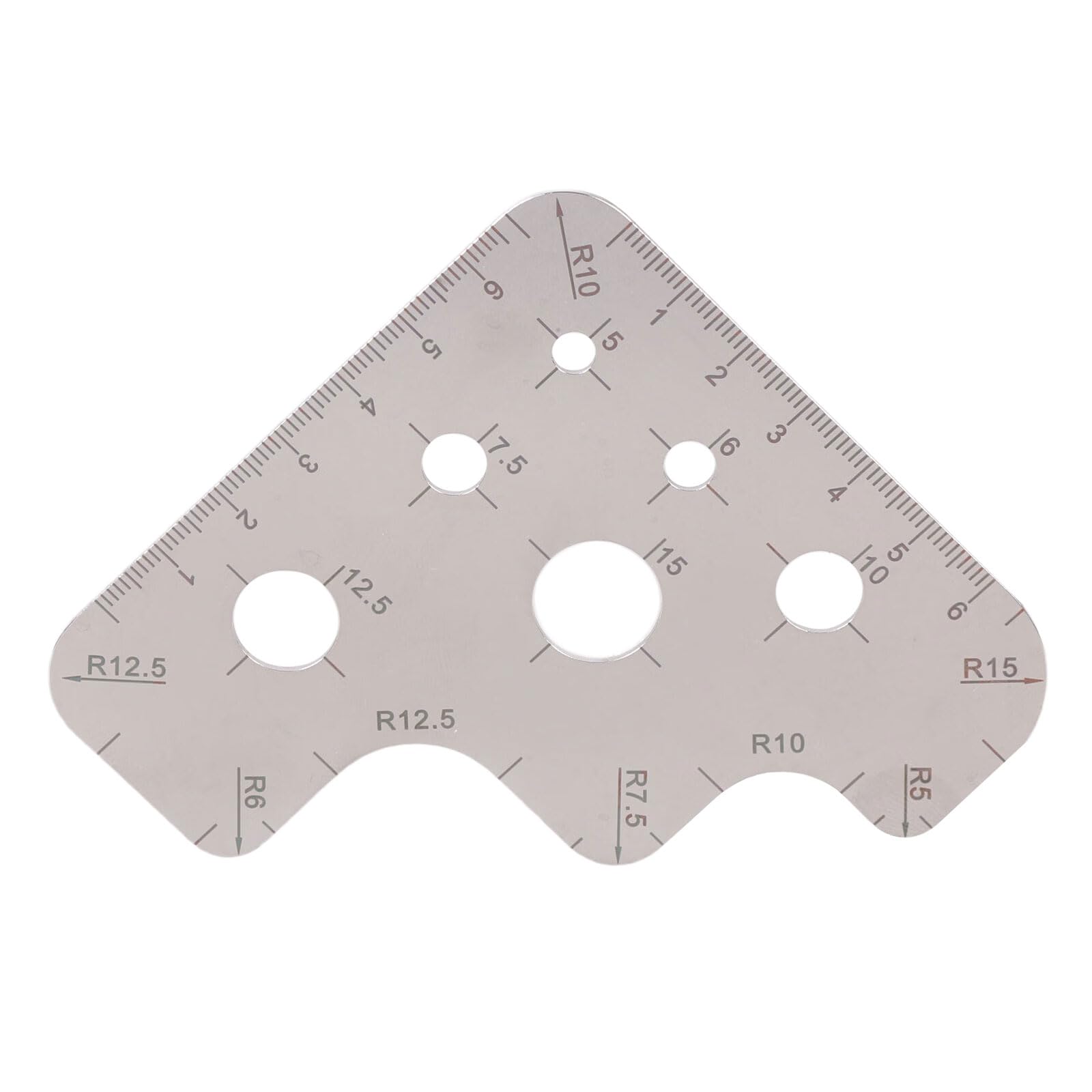 Nvoqilin Corner Cutting Ruler Circles Template Cutting Tool Stainless Steel Measuring Tool For Craft And Designers Leather Wallet Template Puncher