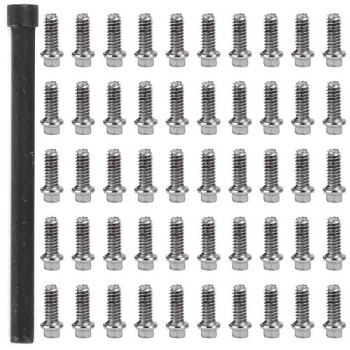 50Pcs RC Car Wheel Rims Hub Screws Kit, Stainless Steel M2 Screws for 1/10 RC Crawler Car 1.9 Beadlock Rings