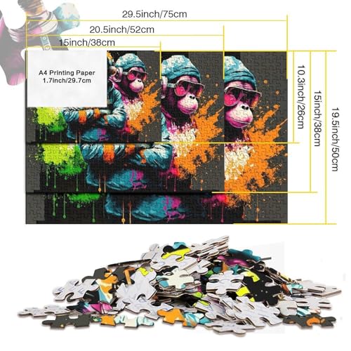 Rompecabezas para adultos de 1000 piezas Hip Hop Art, el regalo ideal de 70x50cm 5