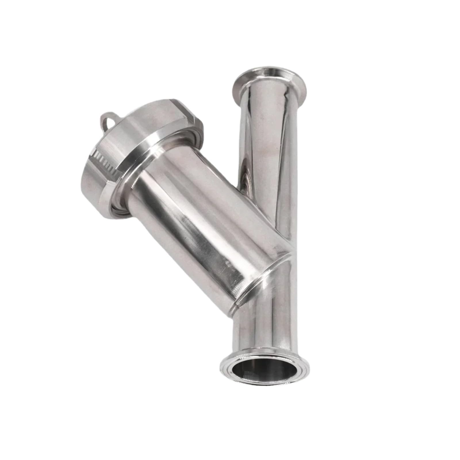 QWZTAEOZA 3/4-1-1/2in Pipe OD X 1.5in Tri Clamp Y-Shaped Strainer Filter Valve SUS 304 Beer(150 Mesh,25mm K50.5mm SUS316L)