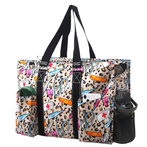 Image of NGIL Sport Themed Prints Large Travel Caddy Organizer Tote Bag
