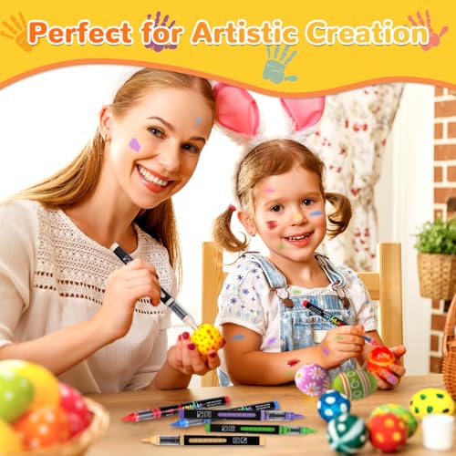 Image of 240 Colors Acrylic Paint Markers, 3X Large Capacity Flexible Tip Paint Pens