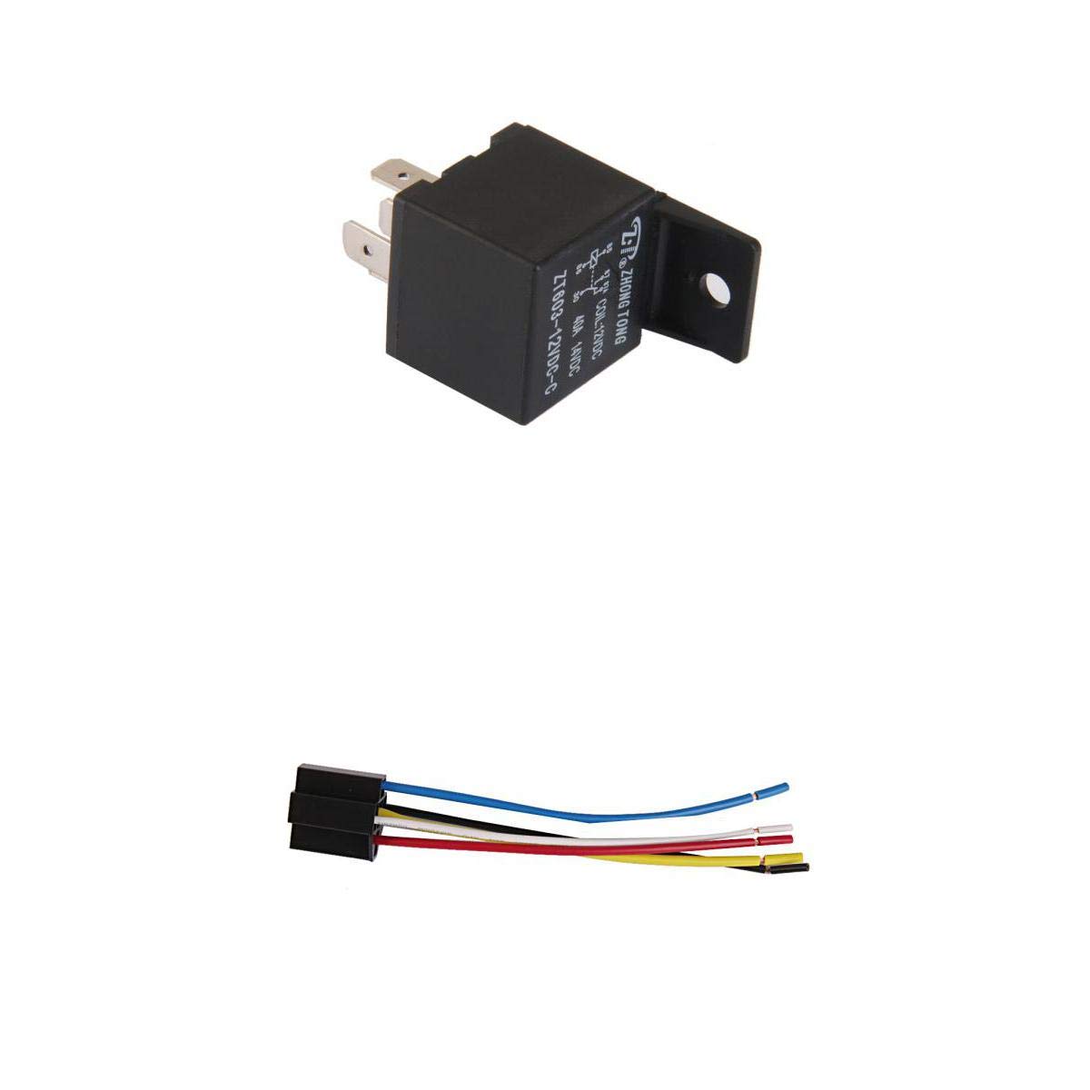 VELURA 5 X Car Truck Auto 12V 40A 40 AMP SPDT Relay Relays 5 Pin 5P & Socket 5 Wire|1x Relay|Relays & Sensors| Parts & Accessories-image-12