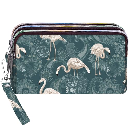 Image of BIAOTIE Large Capacity Wristlet Wallet - Women Printed Nylon Waterproof Handbag Clutch Purse