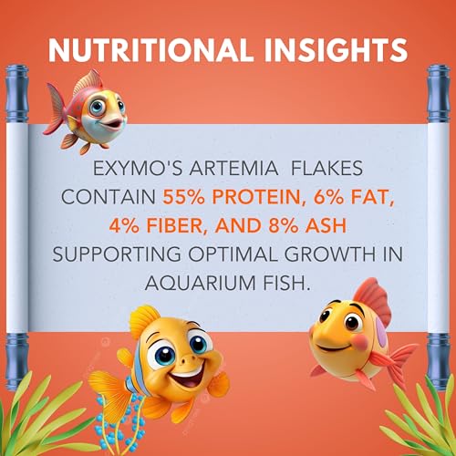 Image of Artemia Flakes 25g Fish Food with 55% Protein for Guppy,Betta Fish,Guppy Fries,Tetra and All Types of Tropical Fishes
