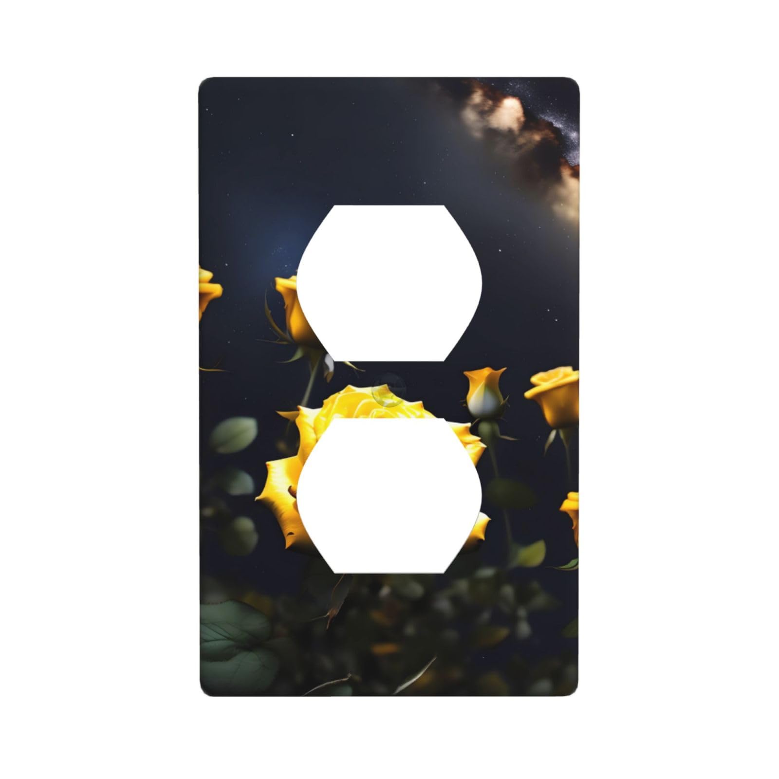Beautiful Yellow Roses Decorative Switch Plate Cover-Unbreakable Polycarbonate Wall Plate for Home Office, 1 Gang with Screws