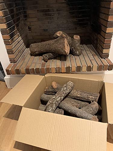 Suinga - 20Kg de Encina. Troncos Ideales para Chimeneas, Calderas, Estufas y Fuegos Duraderos en General. Leña Seca y de Poda Controlada. Hecho en España