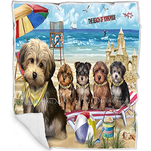 Pet-Friendly-Beach-Yorkipoo-Dogs-Blanket-Lightweight-Super-Soft-Cozy-and-Durable-Bed-Blanket-Animal-Theme-Fuzzy-Blanket-for-Sofa-Bed-Couch-BLNKT55146-50x60-Woven - Cucciolini Doodles   Pet-Friendly-Beach-Yorkipoo-Dogs-Blanket-Lightweight-Super-Soft-Cozy-and-Durable-Bed-Blanket-Animal-Theme-Fuzzy-Blanket-for-Sofa-Bed-Couch-BLNKT55146-50x60-Woven