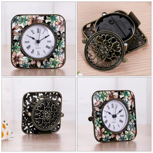 Reloj vintage de escritorio pequeño mudo para sala de estar analógico 7