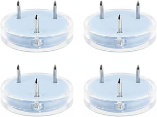 Square Furniture Leg Floor Protectors, PP Plastic Pads for Hardwood & Tile, 2.95x2.95 Inch Base, Set of 4, Blue