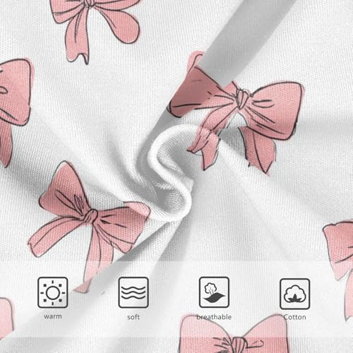 Wusikd Pink Bows (2) Girls' Underwear Cotton Girls Briefs Soft Toddler Underwear 2T3