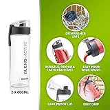 Breville Blend Active Personal Blender & Smoothie Maker | 350W | 2 Portable Blend Active Bottles (600ml) | Leak Proof Lids | White & Blue [VBL249] - Image 6