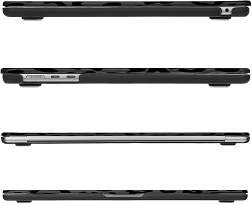 Miniatura 5 de MOSISO Funda compatible con MacBook Air de 15 pulgadas, versión 2023, chip A2941 M2 con Touch ID, carcasa rígida de plástico de grano de leopardo,