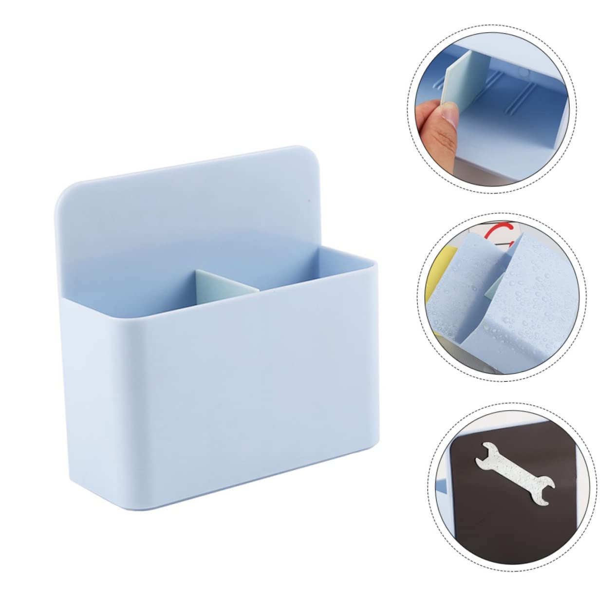 NUOBESTY 3pezzi Scatola Magnetica Per Penne Portapenne Plastica Per Scrivania Organizzatore Multifunzionale Per Materiale Didattico e Cancelleria Design Compatto e Adesivo