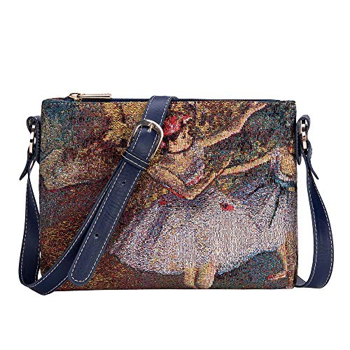 Signare Tapestry Crossbody Bag Shoulder Purse for Women In Two Dancers inspired by Edgar Degas (XB02-ART-ED-BLR-2)3