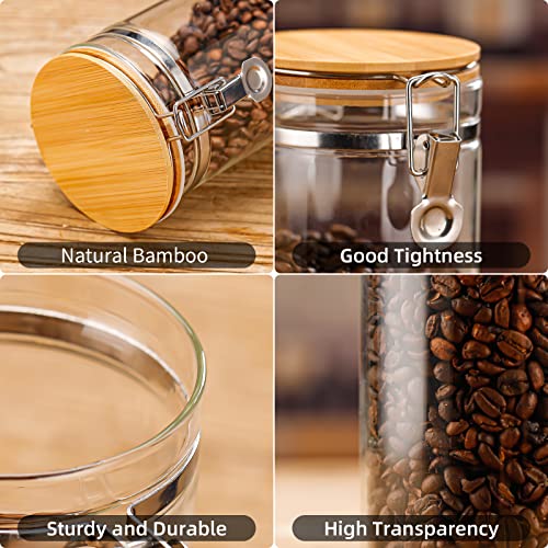 Dydqxch Coffee Containers For Ground Coffee,2×45Oz Coffee Canister With Air Tight Locking Clip, Ground Coffee Storage Coffee Beans Storage Coffee Jar With Spoon&Shelf For Ground Coffee Sugar Cube Tea #TOP2